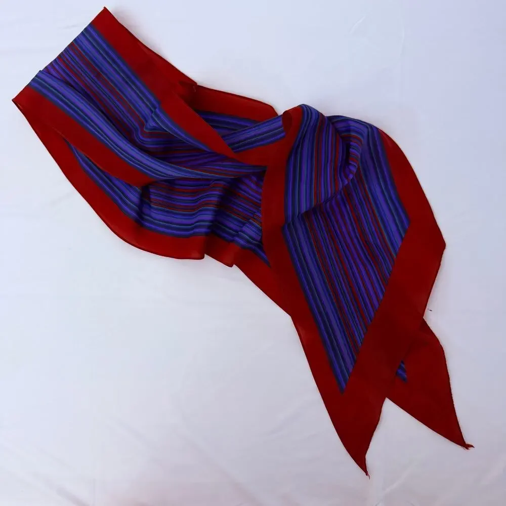 Vintage Purple & Red Head Scarf